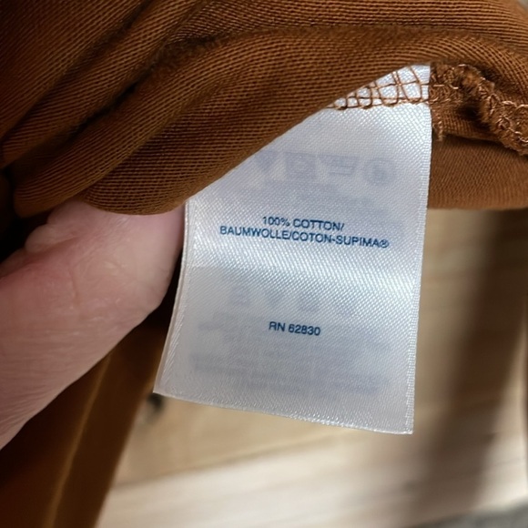 Lands’ End Size Med Petite Brown Crewneck Long Sleeve Soft Relaxed Fit T-Shirt - Picture 4 of 6